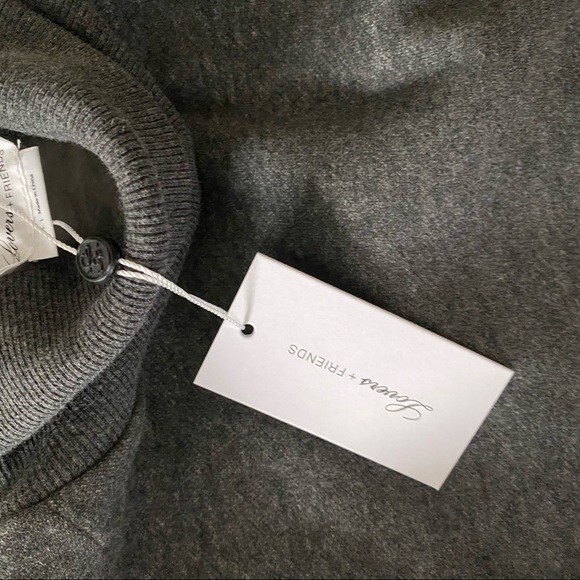 Lovers and Friends Dress Charcoal Dark Gray Turtleneck Sweatshirt Small NWT - Picture 9 of 12